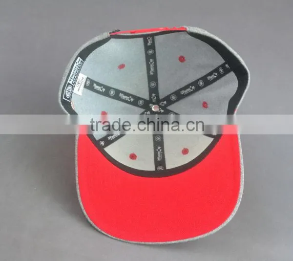 Customized 100% Cotton Twill 6-panel Snapback Cap With Embroidery Logo photo-6