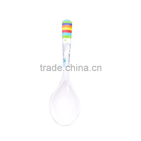 100% Food Grade Melamine Baby Rice Soup Feeding Spoon Handle Spoon Baby Bottle Feeding Spoon Children Spoon