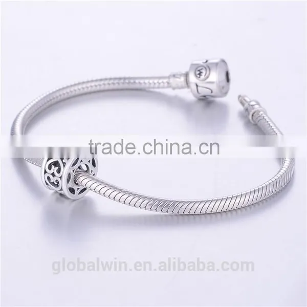 New Fashion Silver Bead Handcraft Custom Silver Charm Hollow Out Round Silver Bead Engraved S925 Fashion Jewelry T045 photo-4