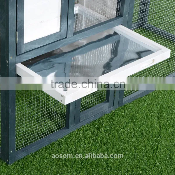 Pawhut 2-Tier Wooden Rabbit Hutch Pet House W / Run photo-5