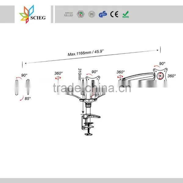 Triple Monitor Stand Monitor Mount Lcd Monitor Mount photo-3