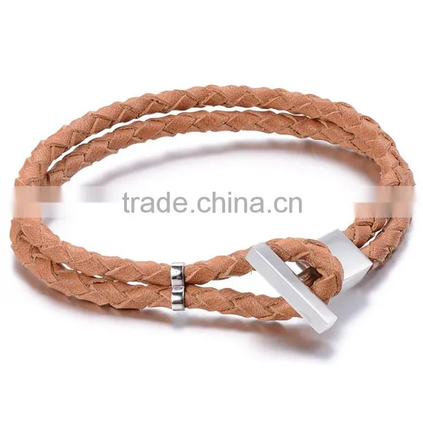 Stainless Steel Geniune Leather Bracelet Pokemon go Bracelet photo-3