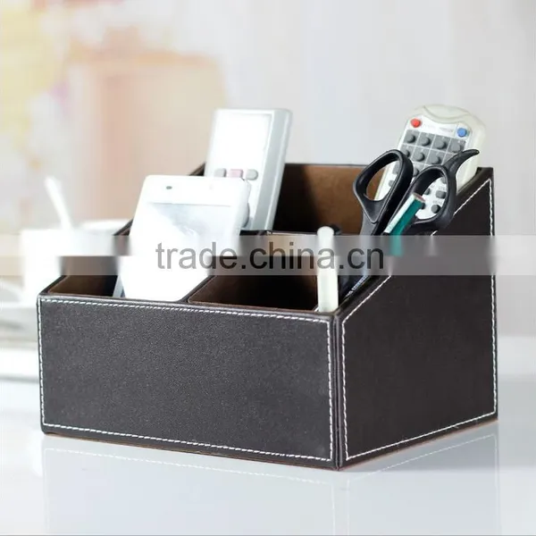 Wholesale Business Office Stationery, Black Luxury Leather Storage Boxes, Household Red Storage Box photo-5