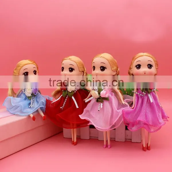 Korea Style New Fashion Hot Sale Amazon Mobile Phone Bag Chain Wedding Derss Dolls Pendant Custom Keychain photo-3