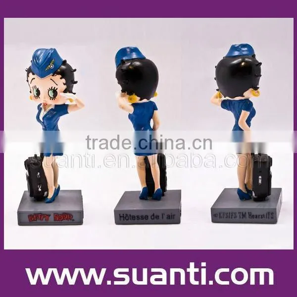 Wholesale Stewardess Betty Boop Resin Craft Chrismas Gift
