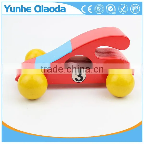 Red Color Classic Race Car Toy for Kids,Education City Games Wooden Car Model Toy photo-3