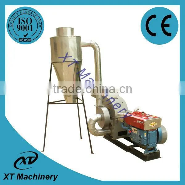 Motor or Engine Driven 11kw 15hp Rice Husk Hammer Mill With Cyclone photo-3