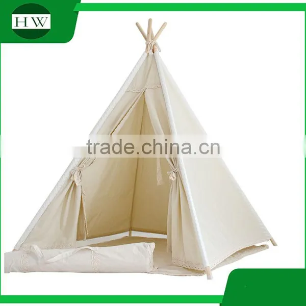Wholesale Cotton Canvas Wooden Pole Tipi Pour Chien Kids Children Play Teepee photo-2