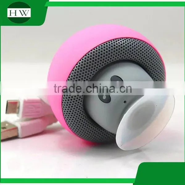 Mushroom Silicone Music Amplifier Mobile Phone Sucker Stand Holder Sound Box Mini Portable Waterproof Wireless Bluetooth Speaker photo-4