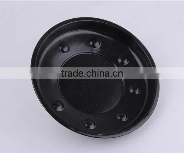 Kitchen Tool Black Round Enamel Shallow Baking Pan With Lid photo-6
