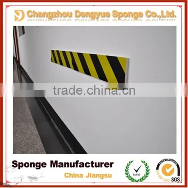 Yellow-black Multiple Incision Panel Elastic Garage Wall Protector Foam Around a Round Column photo-2
