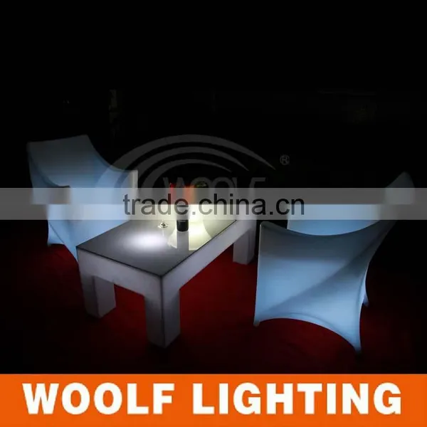 Domestic Fashionable Glowing LED Squre Dinner Table LED Square Furniture photo-2