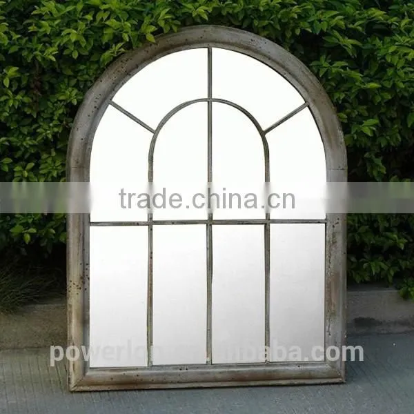 POWERLON Ornate Garden Rustic Iron Window Mirror With Natural Beauty Reflection photo-2