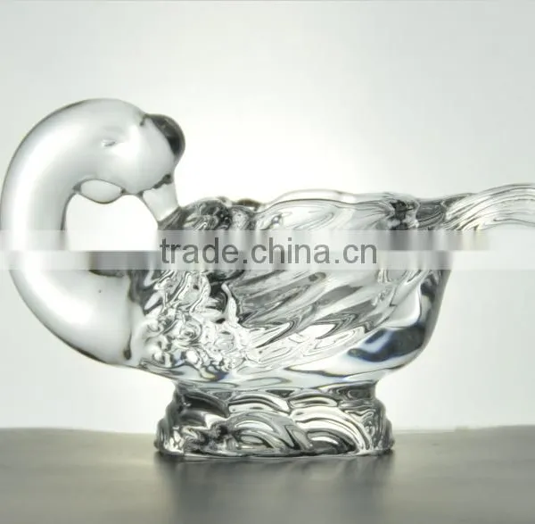 Wholesales Swan Shape Candle Holder High Quality Crystal Glassware for Home Deco photo-2