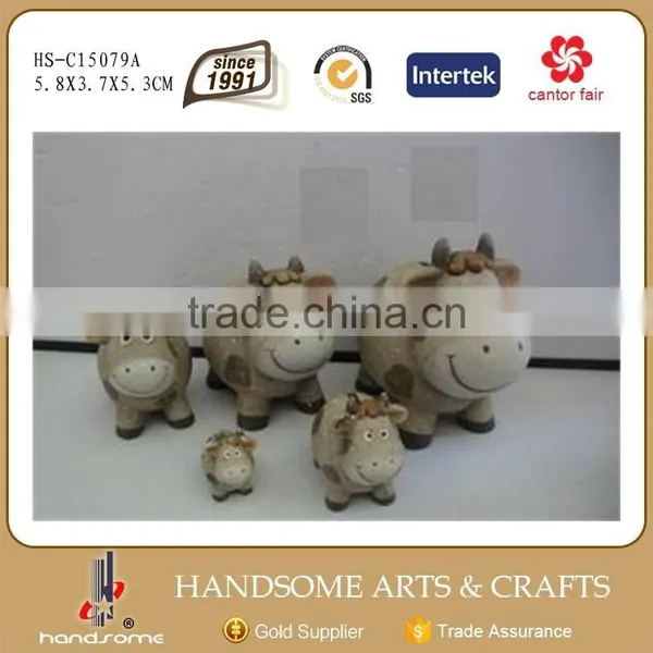 6.2 Inch Ceramic Cow Crafts Home Decoration Money Bank photo-2