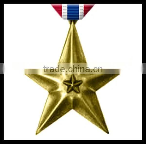 Custom Cheap Custom Medals Souvenirs Winner Gold Medal Pentagramme Medal Wholesale