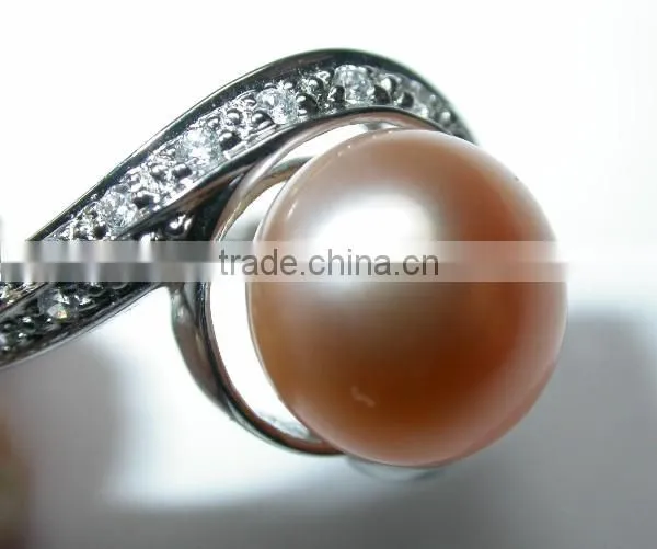 Favorites Compare Fashion Design Sterling Silver 925 Pearl Ring f Tahitian Pearl Ring photo-2