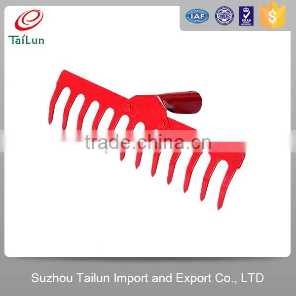 Red 12T Steel Garden Rake photo-2