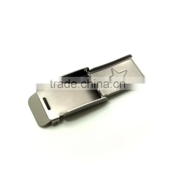 With Star Logo 1 Inch Garment Cloth Metal Stamping Steel Military Buckle Nickel Plate With Tip photo-5