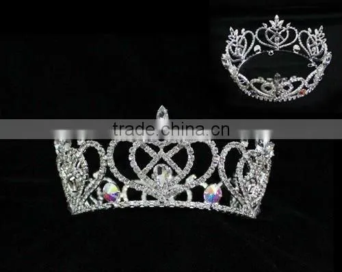 Big Fashion Pageant Ornament Rhinestone Crown for Sale photo-2