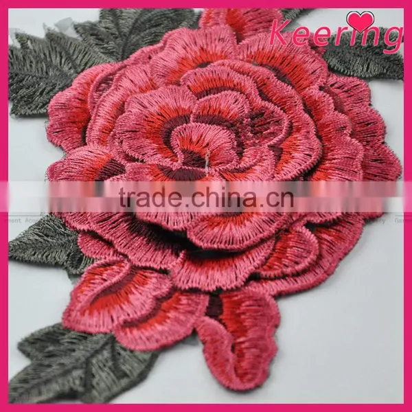3D Embroidery Patch Flower Embroidery Custom Design for Clothing WEF-013 photo-3
