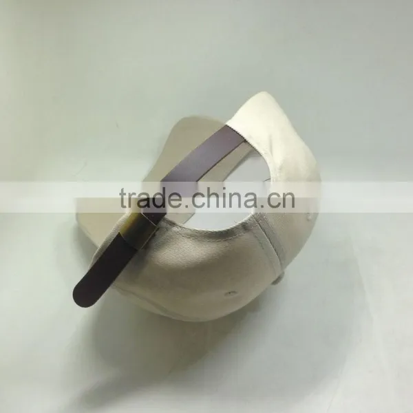 Khaki Unstructured Dad Cap With Leather Strap photo-5