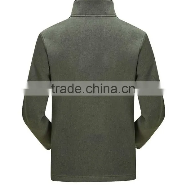 Factory OEM Warm Anti-pilling Men Double Polar Fleece Jacket Mens Coat photo-2