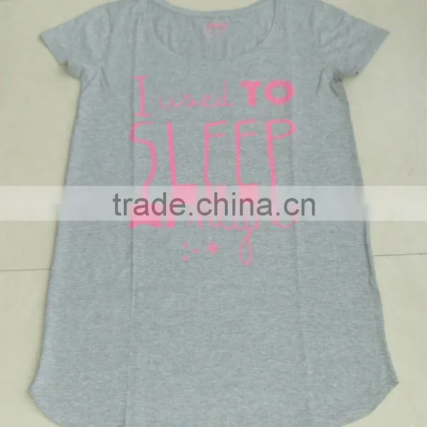 Ladies Long Pyjama T-shirt, Ladies Cotton Sleeping Wear, Ladies Long T-shirt photo-2