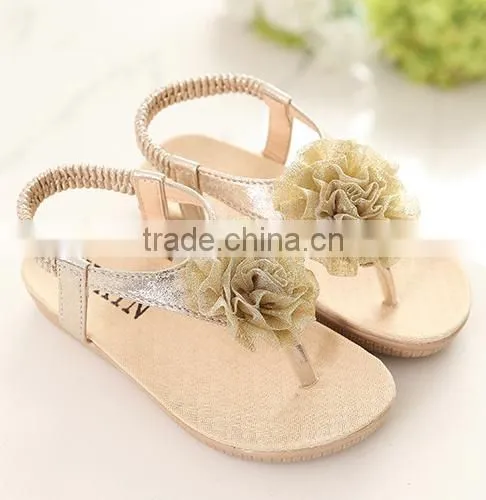 F10015E Hot Selling Big Flower Sandals Design Girls Modern Sandals photo-3