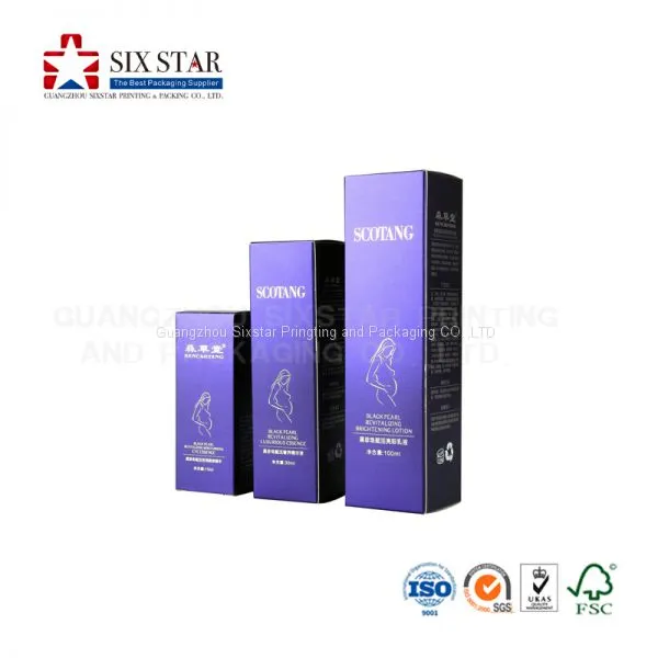 Heathy Products and Body Lotion Cream Packaging Paper Boxes With Custom Design