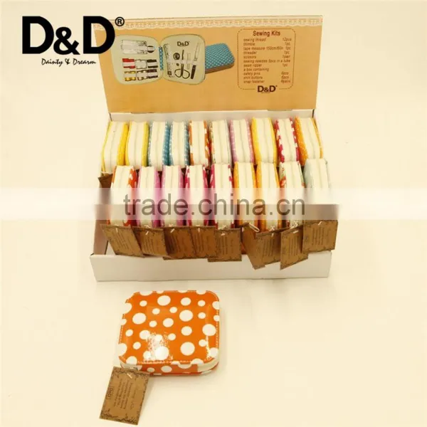 D&D Needlework Materials Blue Fabric Zipper Pouch Sewing Kit Set With Sewing Accessories Promotional Gift photo-3