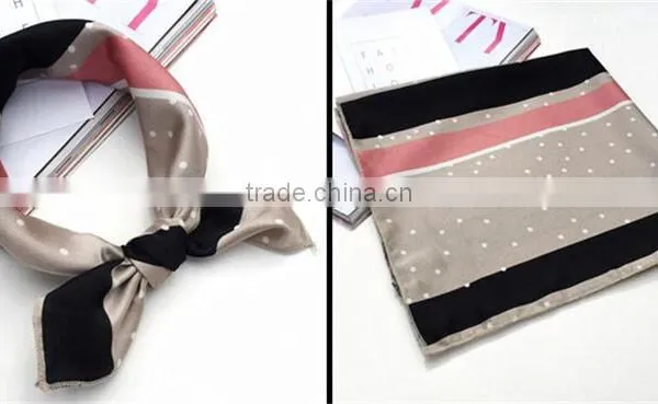 Women Digital Print Custom Design Silk Scarf photo-4
