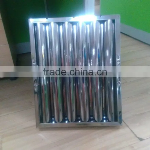 Stainless Steel Kitchen Exhaust Hood Grease Baffle Filter photo-3