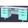 Steel Computer Desk With Double Storage Cabinets