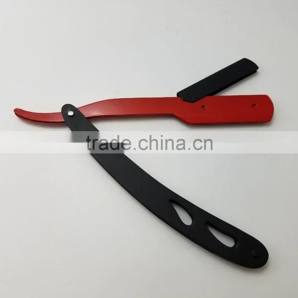 Professional Men's Shaving Razor Red Blade Black Handle photo-3