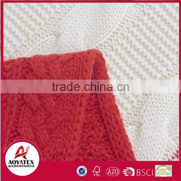 Luxury Promotion Bedding 100% Acrylic Knitted Mohair Throw Blanket photo-4