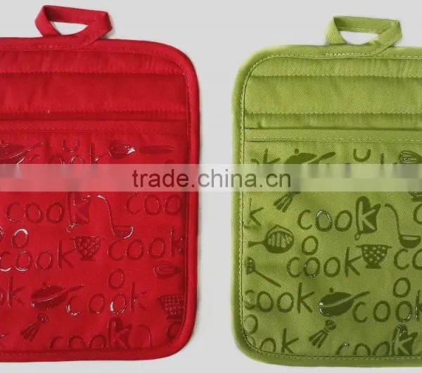 Wholesale 100% Cotton Twill Hight Quanlity Silicone Printed Pot Holder photo-2