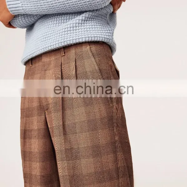 OEM Service Custom High Quality Pants Fashion Checked Mens Trousers photo-4