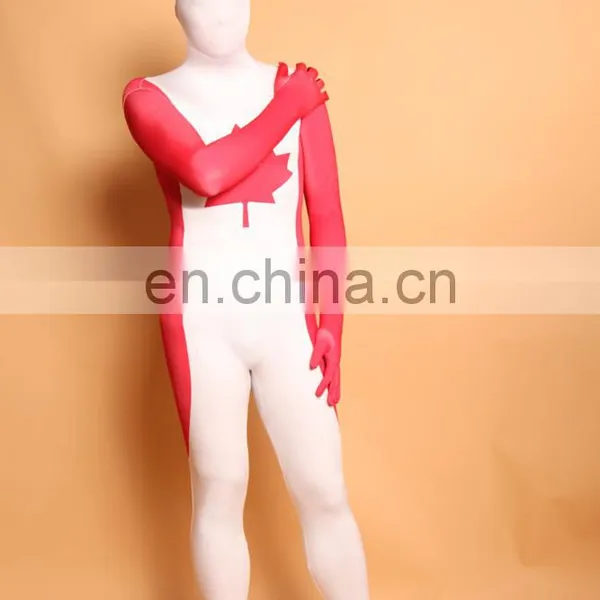 Canadian Flag Zentai Second Skin Canada Suit Fancy Dress Costume All Sizes photo-2