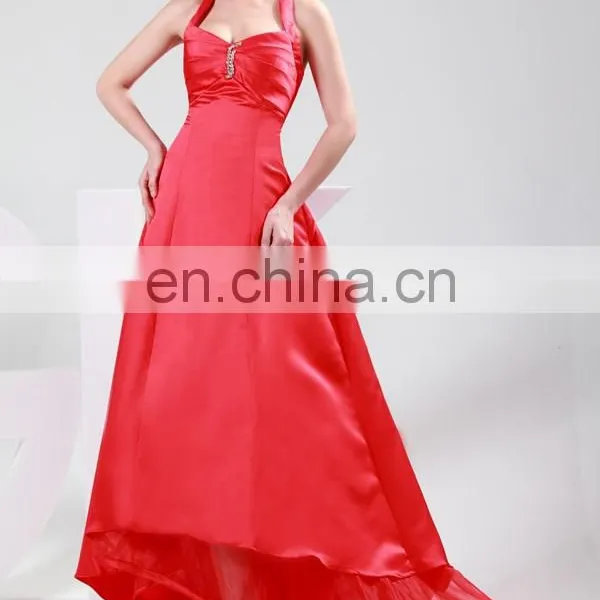 2015 Long Evening Dresses Grace Karin Halter Red Dresses Evening CL4420 photo-2