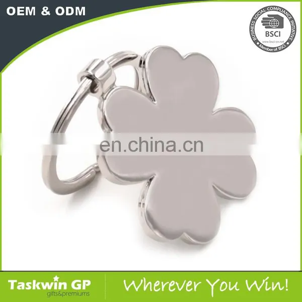 Custom Four-leaf Clovers Shaped Metal Keychain for Promotional photo-2