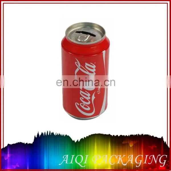 Cola Shaped Coin Tin Box