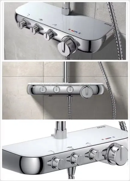 NEW Promotion Rain Shower Sets With Bracket Chrome Colour 3 Functions Foshan Factory photo-3
