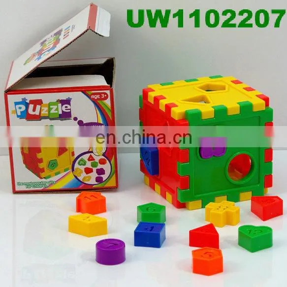 Shape Sorting Cube - Classic Wooden Toy With 12 Shapes photo-3