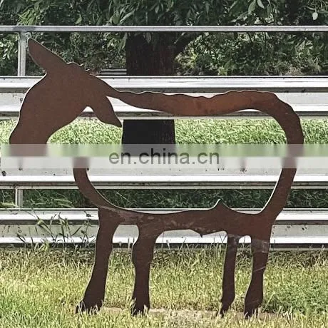 Rustic Animal Corten Steel Statue photo-4