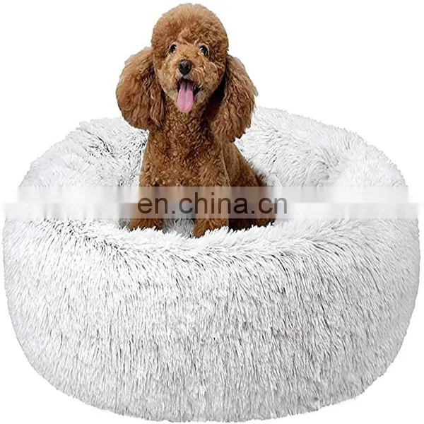 70cm Large Size Self Warming Indoor Round Pillow Cozy Soft Plush Pet Cat Dog Bed Nest photo-4