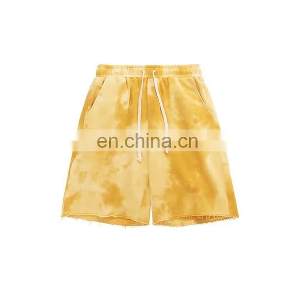 2021 New Fashion Style Men Custom Wholesale Tie Dye Big and Tall Sweat Shorts