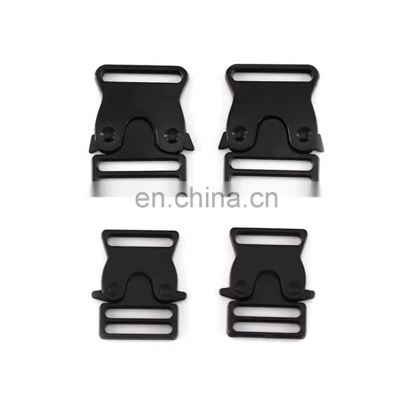 Low MOQ Dog Collar Buckle Classic Black Metal Side Quick Release Buckle Dog Collar Buckle photo-2