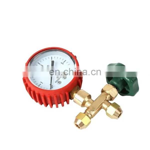 Sistema de refrigeração HVAC, ar condicionado automático, conjunto de manômetros de coletor único de latão CT-488 para recarga de ar condicionado AC com R134A, R22, R12, R502, R410A, R404 photo-3