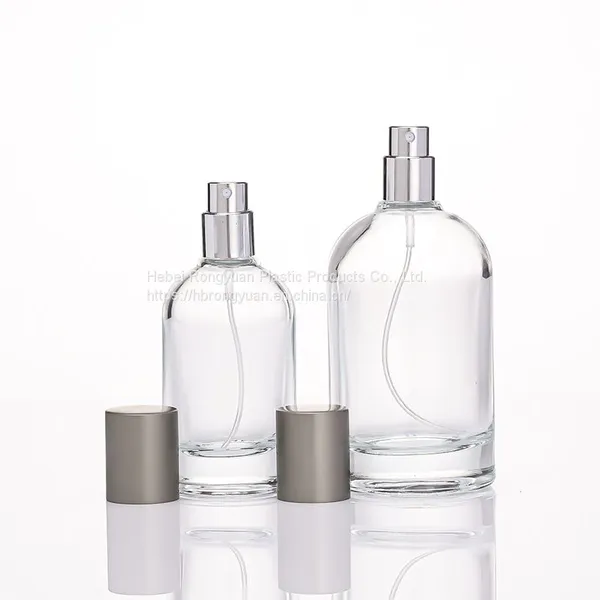 Custom Round Empty Clear Fragrance Glass Perfume Bottle 30ml 50ml 100ml Perfume Spray Glass Bottles With Cap photo-4